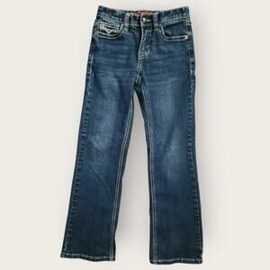 Rock&Roll Cowgirl Jeans Girls Sz 10R Blue Embroidered Pocket Bootcut Denim